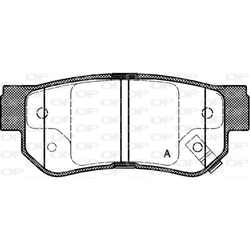 Sada brzdových platničiek kotúčovej brzdy OPEN PARTS BPA0746.02