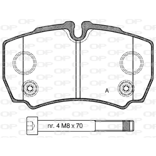 Sada brzdových platničiek kotúčovej brzdy OPEN PARTS BPA0849.10