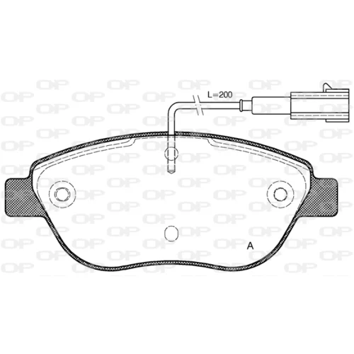 Sada brzdových platničiek kotúčovej brzdy OPEN PARTS BPA0859.01