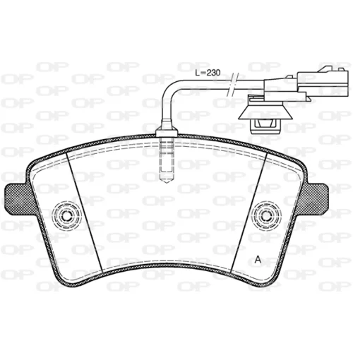 Sada brzdových platničiek kotúčovej brzdy OPEN PARTS BPA1351.01