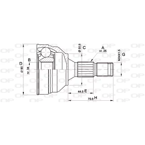 Sada kĺbov hnacieho hriadeľa OPEN PARTS CVJ5141.10