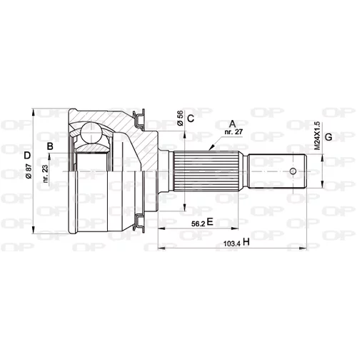 Sada kĺbov hnacieho hriadeľa OPEN PARTS CVJ5308.10
