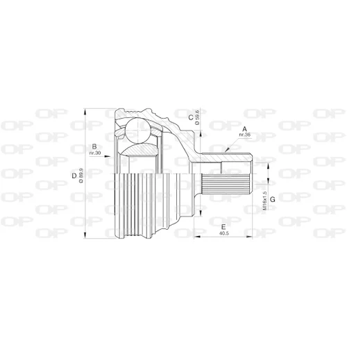 Sada kĺbov hnacieho hriadeľa OPEN PARTS CVJ5535.10