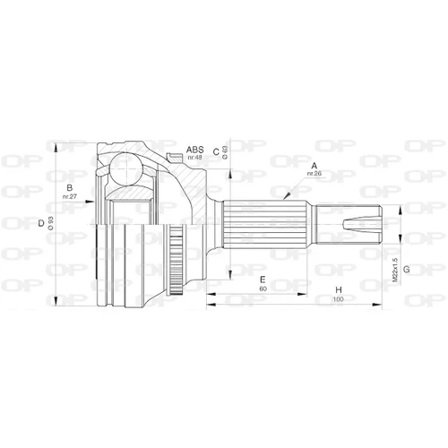 Sada kĺbov hnacieho hriadeľa OPEN PARTS CVJ5659.10