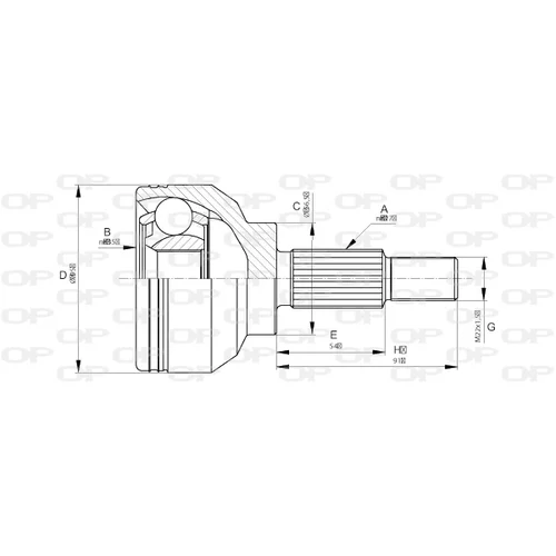 Sada kĺbov hnacieho hriadeľa OPEN PARTS CVJ5663.10