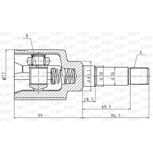 Sada kĺbov hnacieho hriadeľa OPEN PARTS CVJ5859.20