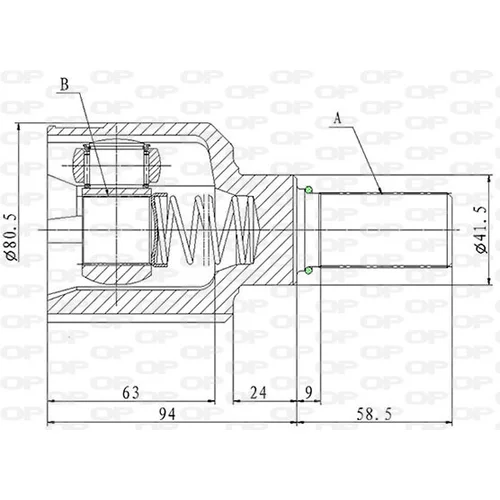 Sada kĺbov hnacieho hriadeľa OPEN PARTS CVJ5870.20