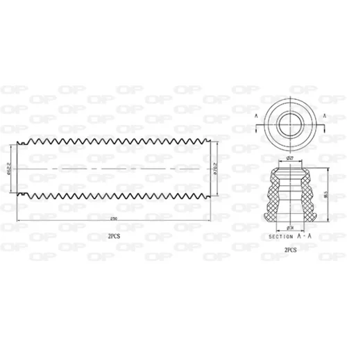 Ochranná sada tlmiča proti prachu OPEN PARTS DCK5011.04
