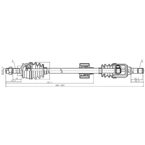 Hnací hriadeľ OPEN PARTS DRS6490.00