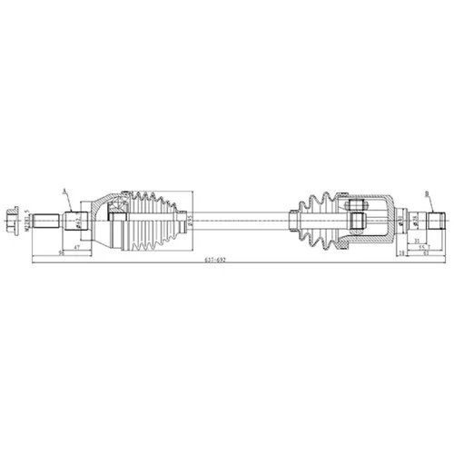 Hnací hriadeľ OPEN PARTS DRS6495.00