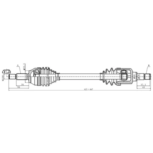 Hnací hriadeľ OPEN PARTS DRS6498.00