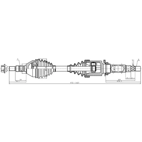 Hnací hriadeľ OPEN PARTS DRS6501.00
