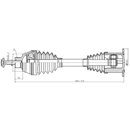 Hnací hriadeľ OPEN PARTS DRS6504.00
