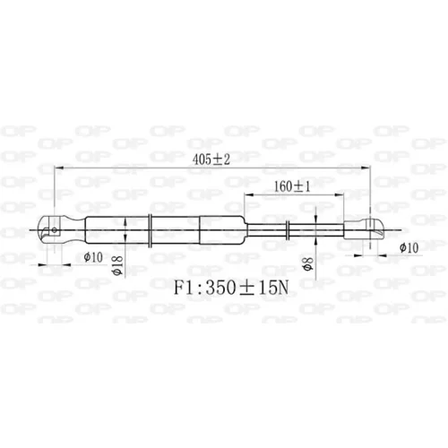 Pneumatická pružina, Batožinový/nákladný priestor GSR6452.00 (OPEN PARTS) - obr. 1
