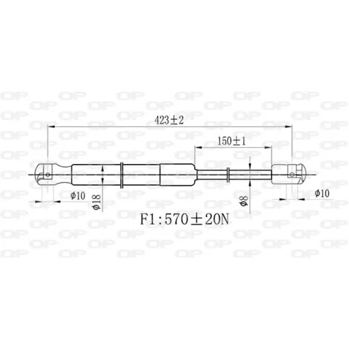 Plynová vzpera, kapota motora OPEN PARTS GSR6461.00