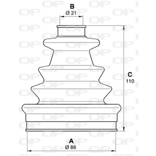 Manžeta hnacieho hriadeľa - opravná sada SJK7095.00 (OPEN PARTS) - obr. 1