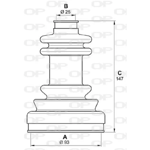 Manžeta hnacieho hriadeľa - opravná sada SJK7144.00 (OPEN PARTS) - obr. 1