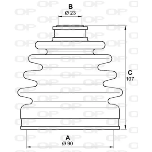 Manžeta hnacieho hriadeľa - opravná sada SJK7271.00 (OPEN PARTS) - obr. 1