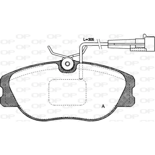 Sada brzdových platničiek kotúčovej brzdy OPEN PARTS BPA0305.31