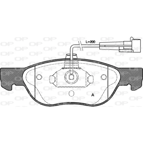Sada brzdových platničiek kotúčovej brzdy OPEN PARTS BPA0587.12
