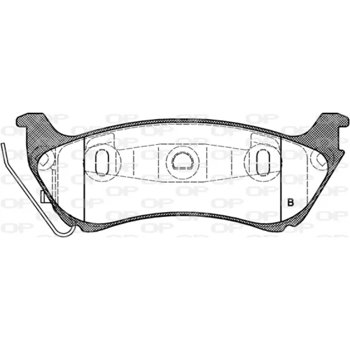 Sada brzdových platničiek kotúčovej brzdy BPA0698.01 (OPEN PARTS) - obr. 1
