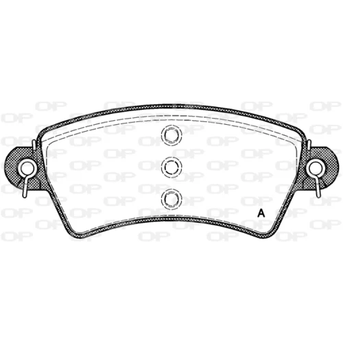 Sada brzdových platničiek kotúčovej brzdy OPEN PARTS BPA0726.00