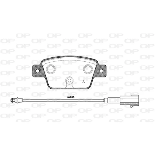 Sada brzdových platničiek kotúčovej brzdy OPEN PARTS BPA0861.12