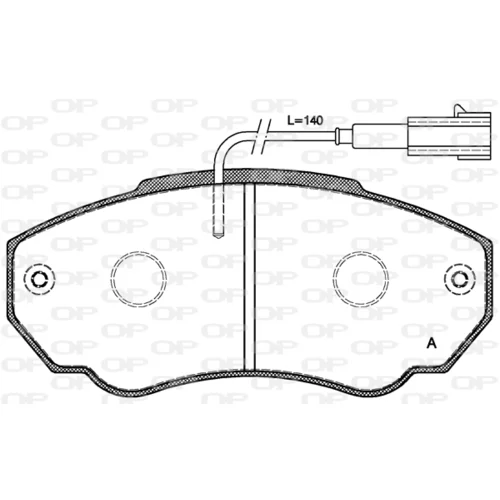Sada brzdových platničiek kotúčovej brzdy OPEN PARTS BPA0960.01