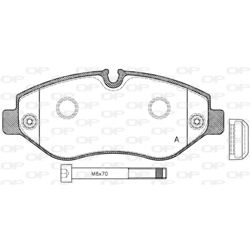 Sada brzdových platničiek kotúčovej brzdy OPEN PARTS BPA1245.00