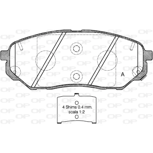 Sada brzdových platničiek kotúčovej brzdy OPEN PARTS BPA1661.02