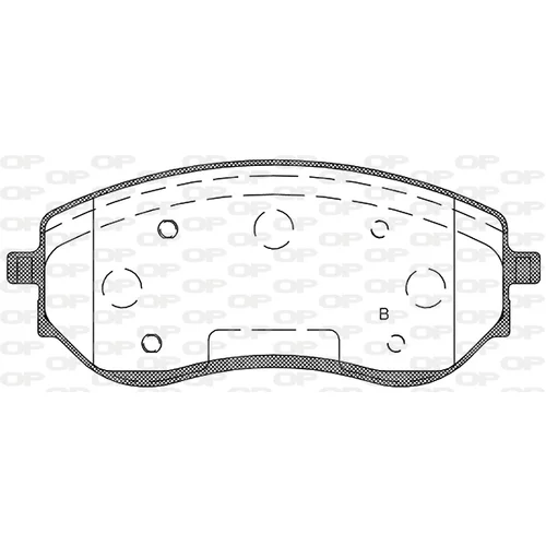 Sada brzdových platničiek kotúčovej brzdy BPA1801.02 (OPEN PARTS) - obr. 1
