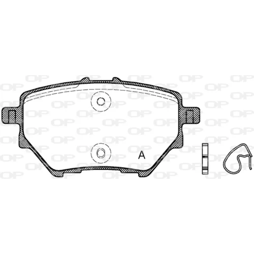 Sada brzdových platničiek kotúčovej brzdy OPEN PARTS BPE1562.00