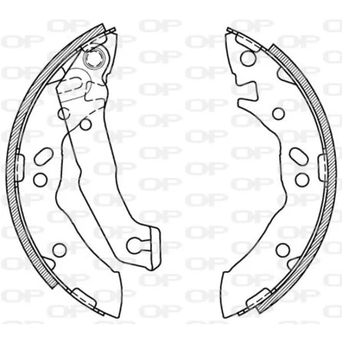 Sada brzdových čeľustí OPEN PARTS BSA2055.00