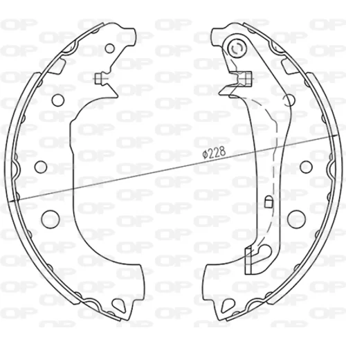 Sada brzdových čeľustí OPEN PARTS BSA2262.00
