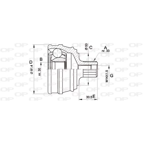Sada kĺbov hnacieho hriadeľa CVJ5063.10 (OPEN PARTS)