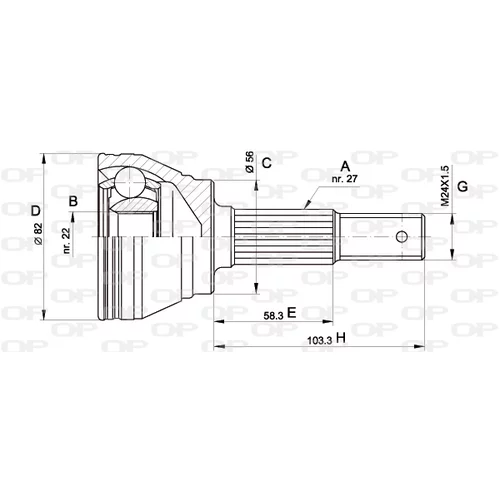 Sada kĺbov hnacieho hriadeľa OPEN PARTS CVJ5164.10