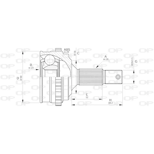 Sada kĺbov hnacieho hriadeľa OPEN PARTS CVJ5257.10