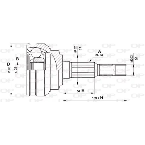 Sada kĺbov hnacieho hriadeľa OPEN PARTS CVJ5283.10