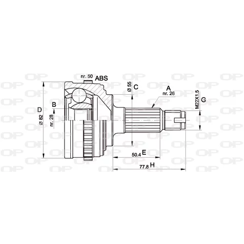 Sada kĺbov hnacieho hriadeľa OPEN PARTS CVJ5296.10