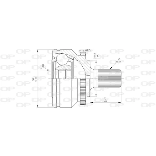Sada kĺbov hnacieho hriadeľa OPEN PARTS CVJ5590.10