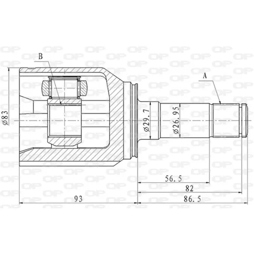 Sada kĺbov hnacieho hriadeľa OPEN PARTS CVJ5844.20