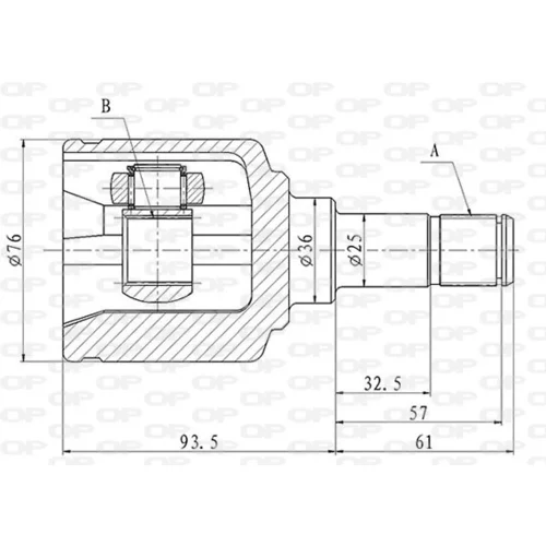 Sada kĺbov hnacieho hriadeľa OPEN PARTS CVJ5855.20
