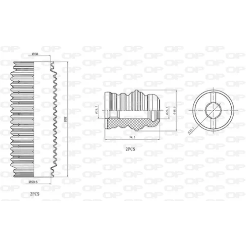 Ochranná sada tlmiča proti prachu OPEN PARTS DCK5066.04