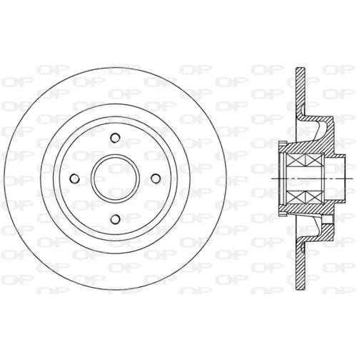 Brzdový kotúč OPEN PARTS BDA2363.10