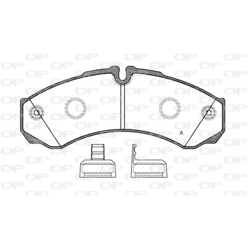 Sada brzdových platničiek kotúčovej brzdy OPEN PARTS BPA0651.20