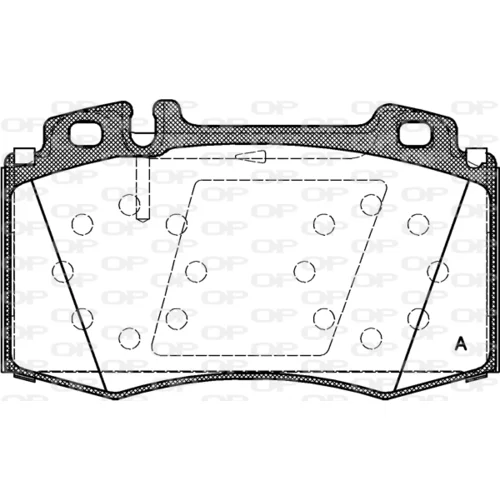 Sada brzdových platničiek kotúčovej brzdy OPEN PARTS BPA0769.00