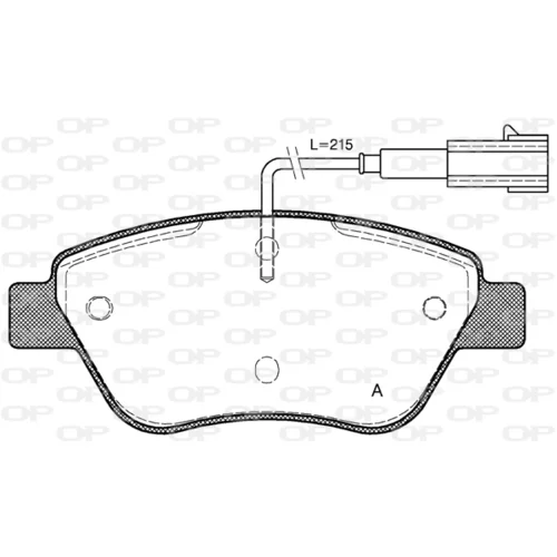Sada brzdových platničiek kotúčovej brzdy OPEN PARTS BPA0858.01