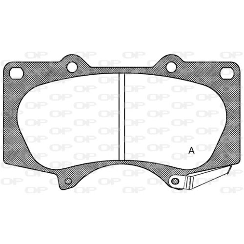 Sada brzdových platničiek kotúčovej brzdy OPEN PARTS BPA0988.00