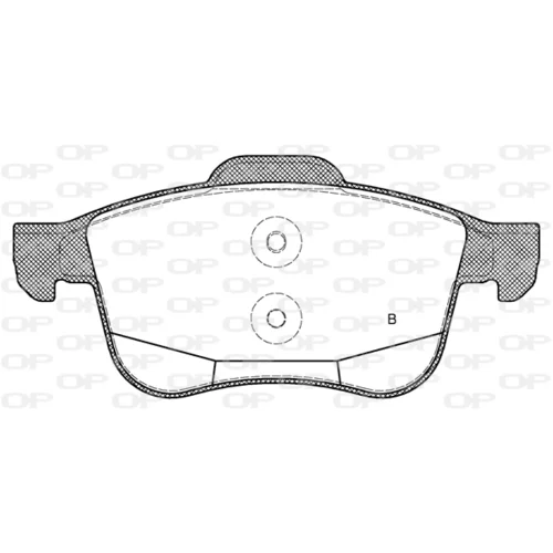Sada brzdových platničiek kotúčovej brzdy BPA1183.12 (OPEN PARTS) - obr. 1