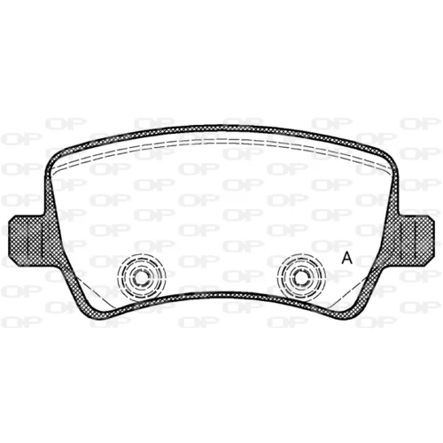 Sada brzdových platničiek kotúčovej brzdy OPEN PARTS BPA1236.00